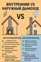 Внутренний и наружный дымоход: что выбрать?